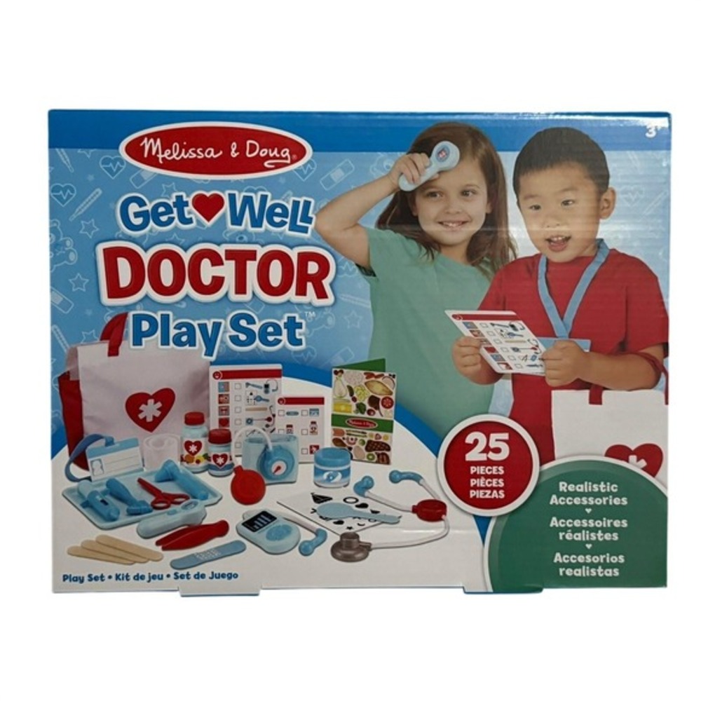NEW Melissa & Doug Get Well Doctor Play Set 25 Piece Kids Medical Kit Toy 18500
